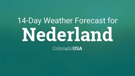 weather forecast nederland co this week